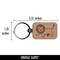 Ferocious and Adorable Little Maned Lion Engraved Wood Rectangle Keychain Tag Charm